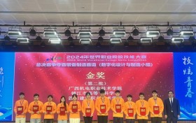 广西机电职业技术学院荣获2024世界职业院校技能大赛总决赛（争夺赛）金奖